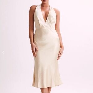Meshki Backless Dress in Cream